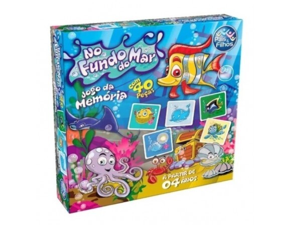 Jogo Da Memória No Fundo Do Mar 40 Peças