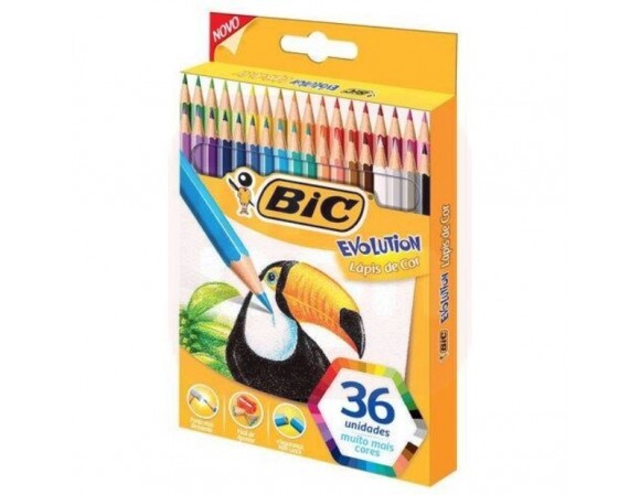 Lapis De Cor Evolution Sextavado 36 Cores