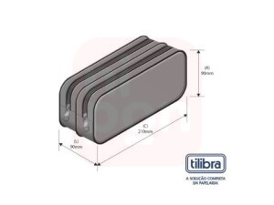 Estojo Duplo Academie Azul 313521 - Tilibra