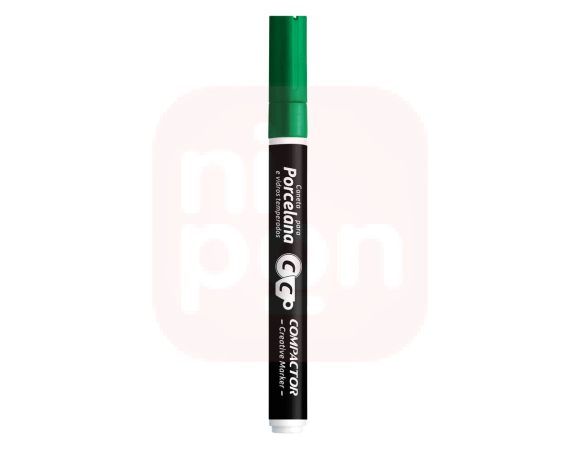 Caneta Metalica Para Porcelana e Vidros Temperados - Verde