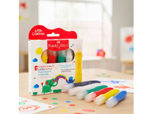 Tinta Guache Pincel Jumbo 6 Cores Faber-Castell – Cores Vivas e Divertidas