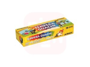 Tinta Tempera Guache 12 Cores 15ml - Acrilex